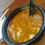 つけ麺 うまづら - 飯割り入れておじやのように。旨いよねー。