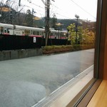 Keiou Takao San Onsen Gokurakuyu - 窓から見える電車