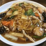 【2017年03月】五目あんかけ焼きそば 醤油味＠750円。