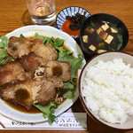 とんかつ　ボントン - 生姜焼き定食（小）970円