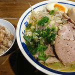 和鉃 - 和鉄味噌ラーメン＋ミニチャーシュー丼