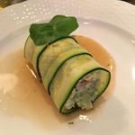 organ - 蟹と根セロリ、アボカド、ズッキーニのカネロニ