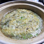 よし半 - 青森津軽どり鍋の雑炊