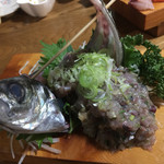 紀八 - やっぱり頼んじゃう鯵のなめろう・500円