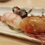 回転寿し トリトン - 旬のボタンエビ 630円