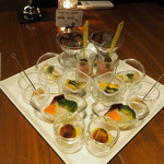 創作料理とワインのお店 上田 慎一郎 - クリスタル前菜の盛り合わせ