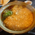 蕎麦 貴賓館 - 焼茄子の鳥そぼろ餡かけ蕎麦