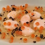 冷菜「うずらの温泉卵のゼリー寄せ」