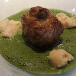 キメラ - 渋皮煮栗のパイ包み焼きとお濃茶のスキューマ