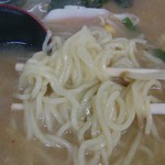 登龍門 - 味噌ラーメン750円　麺アップ