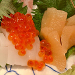竹家寿し - 上刺身定食(\1,580)　いか・いくら・数の子