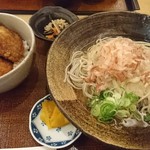 おそばだうどんだ 越前 - 越前おろしそばと 小鉢ソースカツ丼