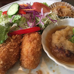 レストラン イコブ - Bランチ
            桜海老のクリームコロッケ、和風ハンバーグ