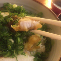 和み酒 仁 - ねぎあな天丼 1000円 穴子の中身