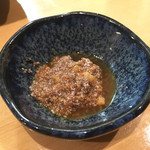 鮨松榮 - ボタン海老の味噌と卵のソース