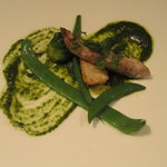 リストランテ パドリーノ・デル・ショーザン - 本日の鮮魚の備長炭焼き無農薬バジルのサルサヴェルデ