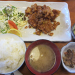 Oaji Shokudou - 中華から揚げ定食¥700