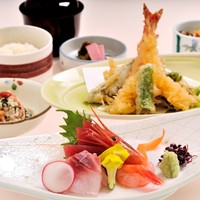 【ランチ限定｜お刺身・天婦羅御膳】旬のお刺身と揚げたて天婦羅｜全５品