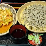 越後そば - 越後そば 東陽町店 もり 360円 ＋ 海鮮かき揚げ天 210円（共に税込）