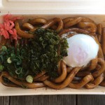 伊勢醤油本舗 - 伊勢焼きうどん(あおさ＆温泉たまごトッピング)　このトッピングはぜひすべきです(^0^)bただでさえうまいものが、さらにうまくなるっ！！　2017/03/04