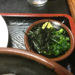 あわじ屋 - 薬味は海苔と生姜と細ねぎ
別場所に天かすとかもあります