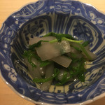 味ひろ - 芽芋と芹のお浸し