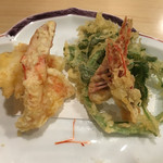 旬菜 おぐら家 - 足赤海老の天ぷら