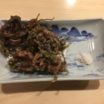 旬菜 おぐら家 - 飯蛸と四万十生海苔の磯辺揚げ
