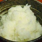 たき下 - 黒むつの柚香焼き 1295円 の大根おろし