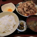 Shokusaiya Aoto - 牛すき煮定食750円