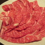 食堂ぱんち 松吾郎 - すき焼きのお肉