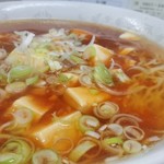 生駒軒 - 豆腐は絹豆腐で味沁みレベルは低め、でも美味しいです