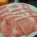 喜八 - 極上焼きしゃぶ・２４００円。写真は二人前だったと思います。念のためお確かめ下さい。