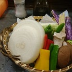 喜八 - 焼き野菜・５００円。