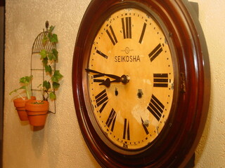 あいねくらいねなはとむじく - 大正時代に作られたSEKOSHAの掛時計