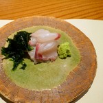 こふく - 天然鯛と新海苔のお造り