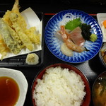 Kutsurogiya - 天婦羅お刺身定食