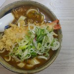 うどんのいなや - カレージャンボ+えび天、ねぎ