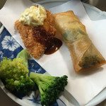 海さくら - アジフライと揚げ春巻