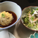 海さくら - 蓮根まんじゅうとサラダ