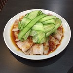 中華料理紅蘭 - 薄切り豚肉ニンニクソース