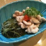 ふじ鮨 - 白子のポン酢です。新鮮な白子はポン酢がよく合いとても美味しく頂くことが出来ました。