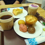 らぽっぽプラスカフェ - おいものマフィンとミニスイーツセット