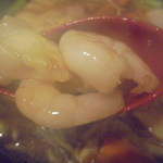 中国料理 王記 - 広東風野菜あんかけラーメン720円+半チャーハン100円