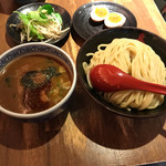 三田製麺所 - 山椒つけ麺 中＋半熟玉子＋ちょこっと野菜