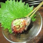 串焼市場 江戸善 本店 - まぐろとクリームチーズ（冷製）
                                