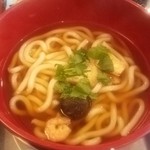 だるまうなぎ - だるま御膳の温うどんです。