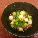 蓬左茶寮 - ホタルイカと九条ネギ