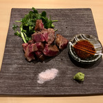 旬菜 おぐら家 - 尾崎牛ヒレ肉の炭火焼き