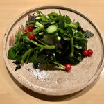 旬菜 おぐら家 - 桜鯛・若布・クレソン・木の芽のサラダ